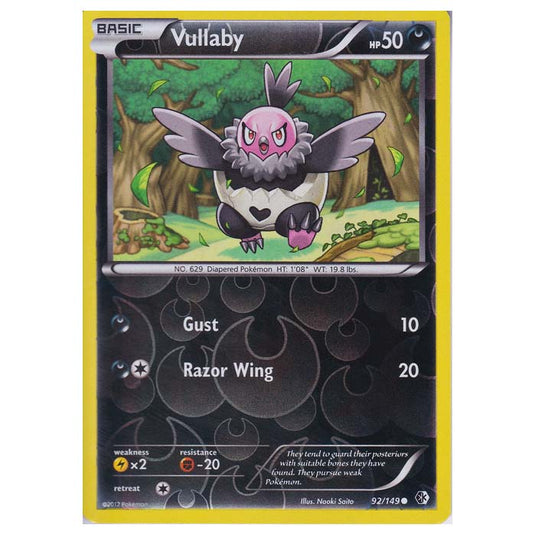 Pokemon - Black & White - Boundaries Crossed (Reverse Holo) - Vullaby 92/149