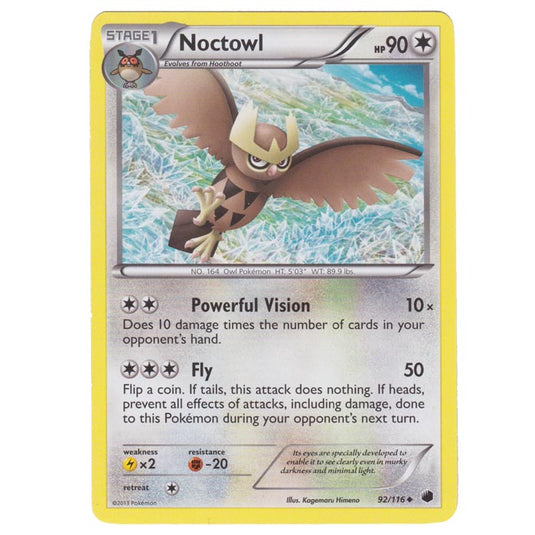 Pokemon - Black & White - Plasma Freeze - Noctowl - 92/116