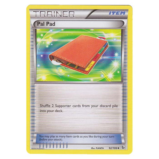 Pokemon - XY - Flashfire - Pal Pad - 92/106