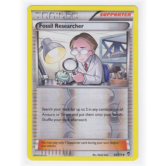 Pokemon - XY Furious Fists - (Reverse Holo) - Fossil Researcher - 92/111