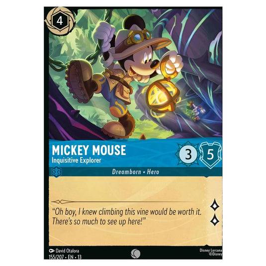 Lorcana - Attack of the Vine! - Mickey Mouse - Inquisitive Explorer (Common) - 155/207