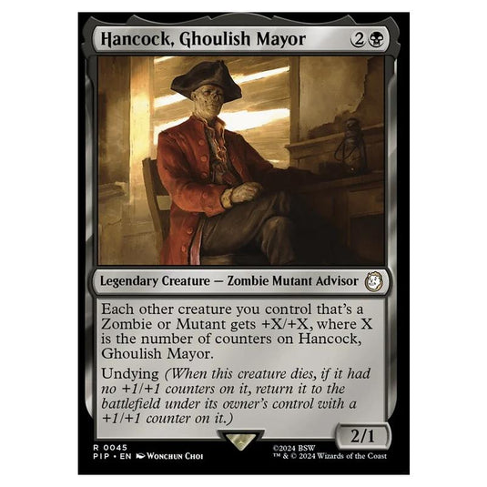Magic The Gathering - Universes Beyond - Fallout - Hancock, Ghoulish Mayor - 0045
