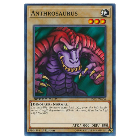 Yu-Gi-Oh! - Speed Duel Starter Decks - Ultimate Predators - Anthrosaurus (Common) SS03-ENA06