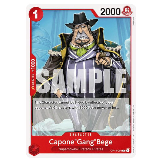 One Piece - OP14 - The Azure Sea's Seven - Capone"Gang"Bege - OP14-003