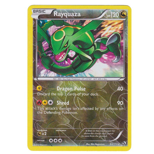 Pokemon - Black & White - Legendary Treasures - (Reverse Holo) Rayquaza - 93/113