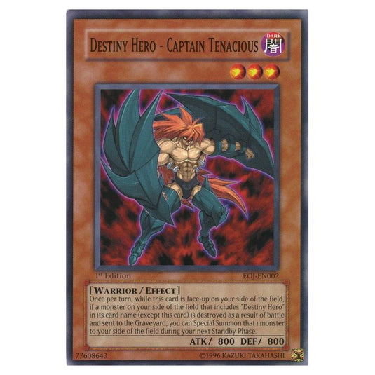 Yu-Gi-Oh! - Enemy of Justice - Destiny HERO - Captain Tenacious (Common) EOJ-EN002