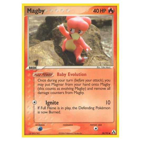 Pokemon - EX Legend Maker - Magby - 58/92