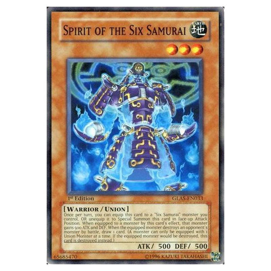 Yu-Gi-Oh! - Gladiator\'s Assault - Spirit of the Six Samurai (Common) GLAS-EN033
