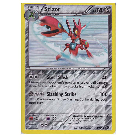 Pokemon - Black & White - Boundaries Crossed - Scizor 94/149