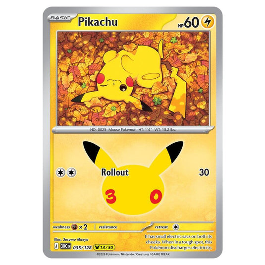 Pokemon - 30th Celebration - Pikachu - 035/128