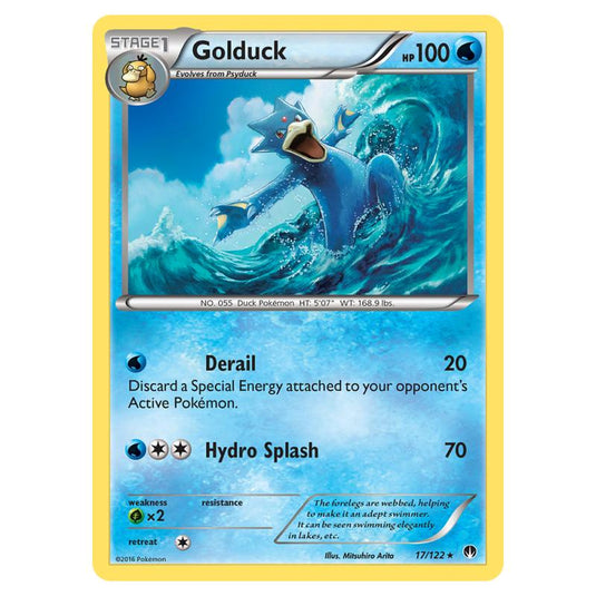 Pokemon - XY - Breakpoint - Golduck - 17/122 (Reverse Holo)