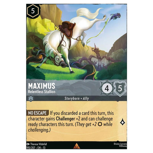 Lorcana - Attack of the Vine! - Maximus - Relentless Stallion (Rare) - 195/207