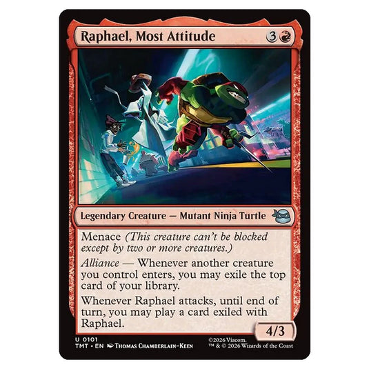 Magic The Gathering - Teenage Mutant Ninja Turtles - Raphael, Most Attitude - 0101