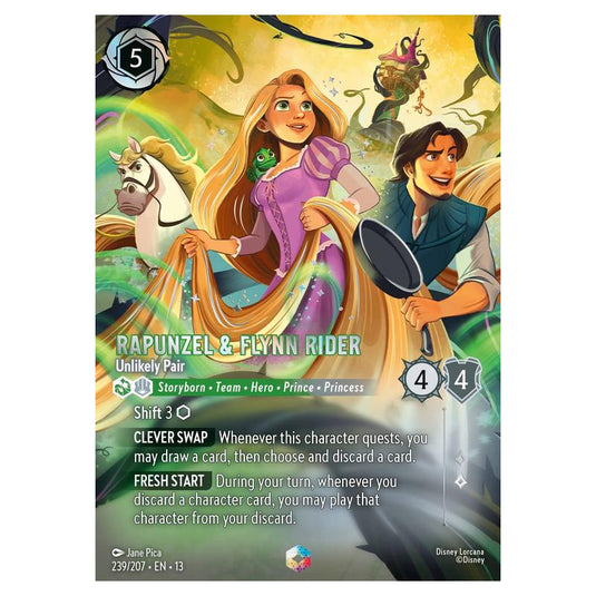 Lorcana - Attack of the Vine! - Rapunzel & Flynn Rider - Unlikely Pair (Enchanted) - 239/207