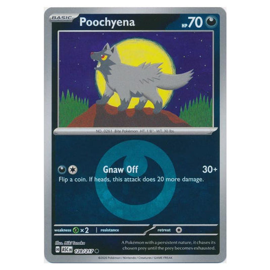 Pokemon - Mega Evolution - Ascended Heroes - Energy Reverse Holo - Poochyena - 128/217