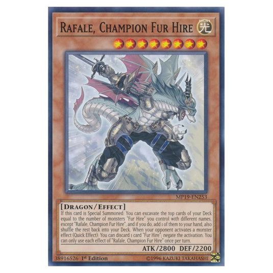 Yu-Gi-Oh! - 2019 Gold Sarcophagus Tin Mega Pack - Rafale, Champion Fur Hire (Common) MP19-EN253