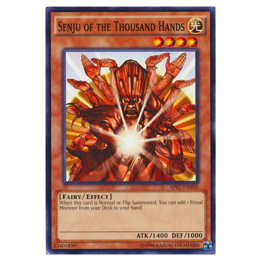 Single Yugioh Trading Card Yu-Gi-Oh! Senju Of The Thousand Hands Card (AP07-EN016) - Astral Pack Booster Seven - Common Yu-Gi-Oh Card Single Yugioh Trading Card Yu-Gi-Oh! Senju Of The Thousand Hands Card (AP07-EN016) - Astral Pack Booster Seven - Common Yu-Gi-Oh Card