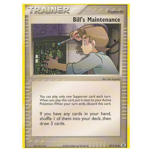 Pokemon - EX Series - FireRed & LeafGreen - Bill's Maintenance - 87/112