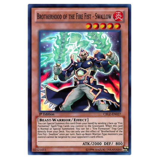Yu-Gi-Oh! - Cosmo Blazer - Brotherhood of the Fire Fist - Swallow (Super Rare) CBLZ-EN027