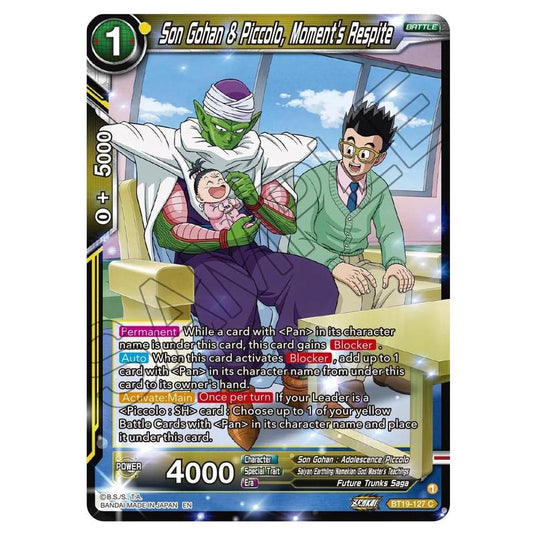 Dragon Ball Super - Fighter's Ambition - Son Gohan & Piccolo, Moment's Respite - BT19-129