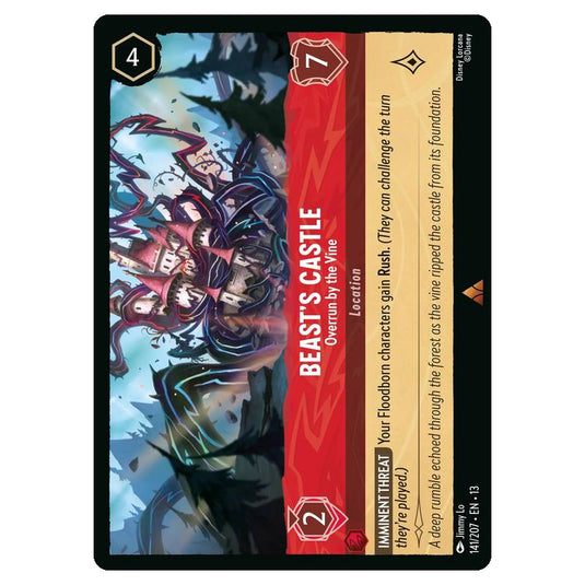Lorcana - Attack of the Vine - Beast's Castle - Overrun by the Vine (Rare) - 141/207