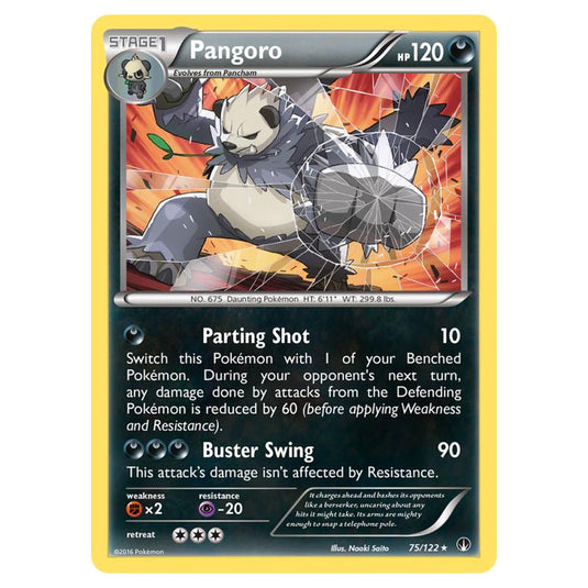 Pokemon - XY - Breakpoint - Pangoro - 75/122 (Reverse Holo)