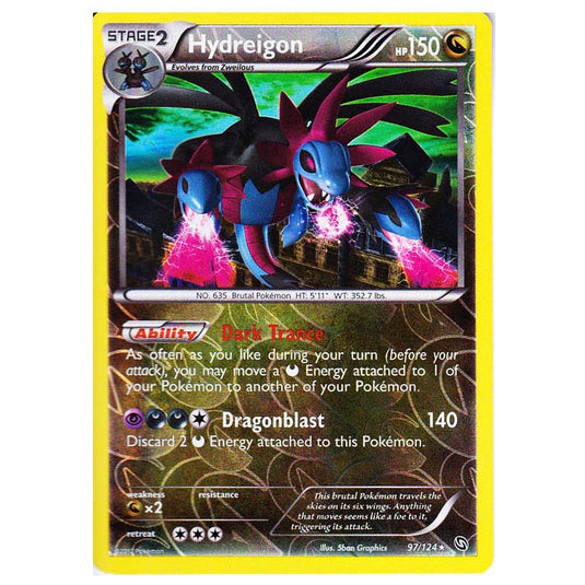 Pokemon - Black & White - Dragons Exalted - (Reverse Holo) Hydreigon - 97/124