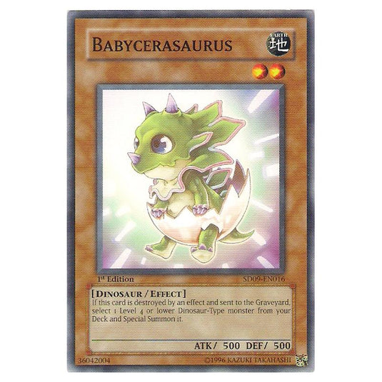 Yu-Gi-Oh! - Structure Deck - Dinosaur's Rage - Babycerasaurus (Common) SD09-EN016