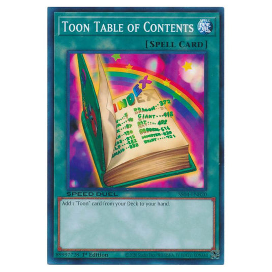 Yu-Gi-Oh! - Speed Duel Starter Decks - Match of the Millennium - Toon Table of Contents (Common) SS04-ENB20
