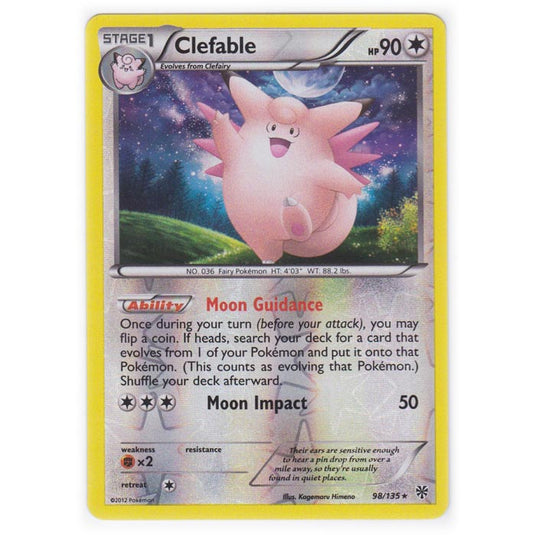 Pokemon - Black & White - Plasma Storm (Reverse Holo) - Clefable - 98/135