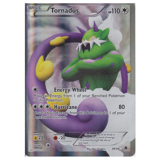 Pokemon - Black & White - Emerging Powers - Tornadus Full-Art 98/98