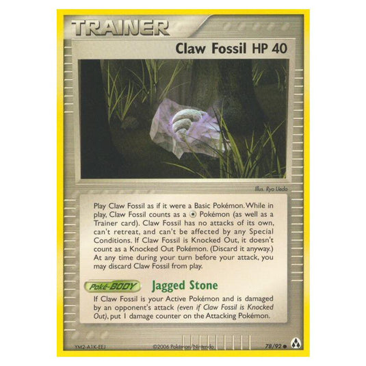 Pokemon - EX Legend Maker - Claw Fossil - 78/92
