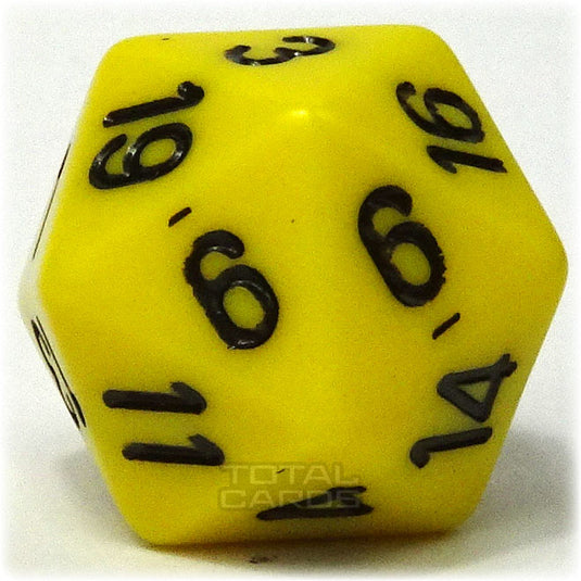 Chessex - Opaque 16mm D20 - Yellow w/Black