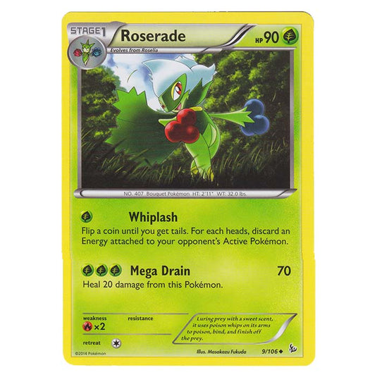 Pokemon - XY - Flashfire - Roserade - 9/106