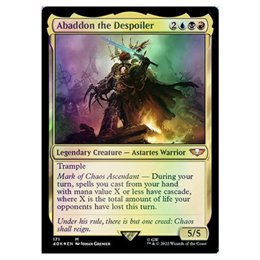 Magic The Gathering - Universes Beyond - Warhammer 40k - Abaddon the Despoiler - 171/168