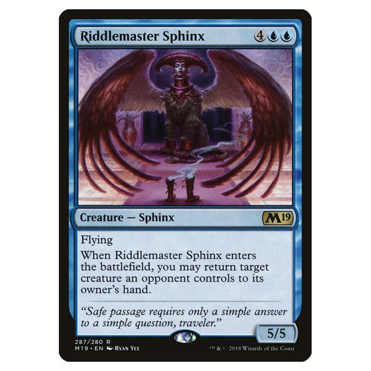 Magic the Gathering - Core Set 2019 - Riddlemaster Sphinx - 287/280