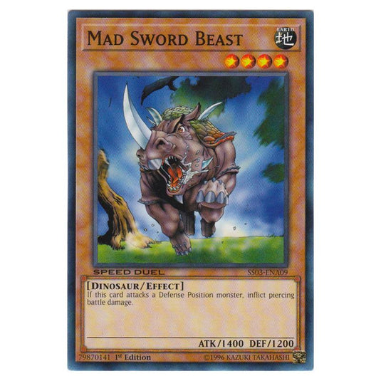 Yu-Gi-Oh! - Speed Duel Starter Decks - Ultimate Predators - Mad Sword Beast (Common) SS03-ENA09
