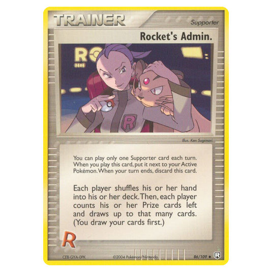 Pokemon - EX Team Rocket Returns - Rocket's Admin. - 086/109