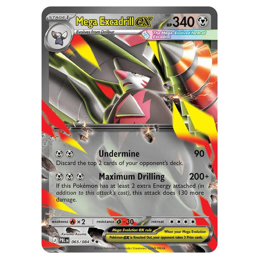 Pokemon - Mega Evolution - Pitch Black - Mega Excadrill ex - 065/084