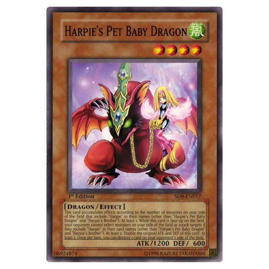 Yu-Gi-Oh! - Structure Deck - Lord of the Storm - Harpie's Pet Baby Dragon (Common) SD8-EN017