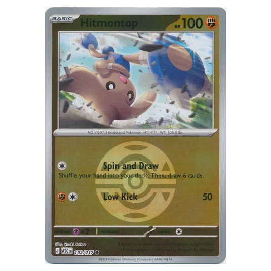 Pokemon - Mega Evolution - Ascended Heroes - Ball & Rocket Reverse Holo - Hitmontop - 102/217