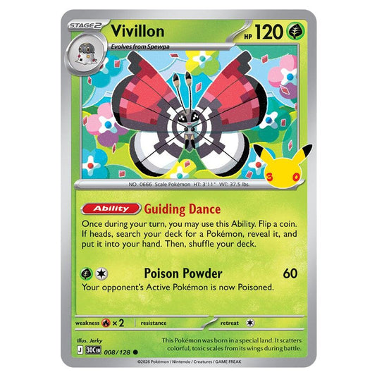 Pokemon - 30th Celebration - Vivillon - 008/128