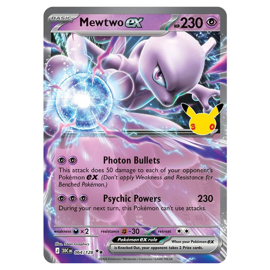 Pokemon - 30th Celebration - Mewtwo ex - 064/128