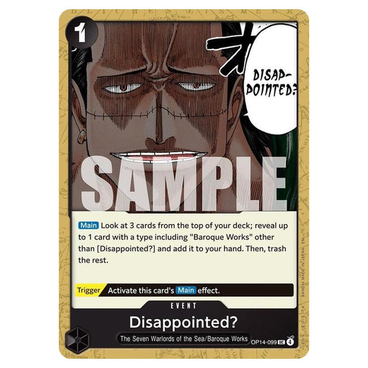 One Piece - OP14 - The Azure Sea's Seven - Disappointed? - OP14-099