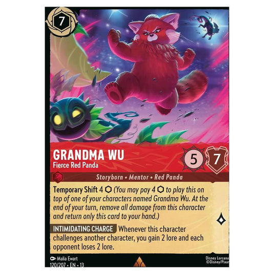 Lorcana - Attack of the Vine! - Grandma Wu - Fierce Red Panda (Rare) - 120/207