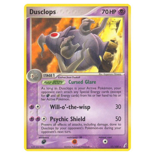 Pokemon - EX Crystal Guardians - Dusclops - 017/100