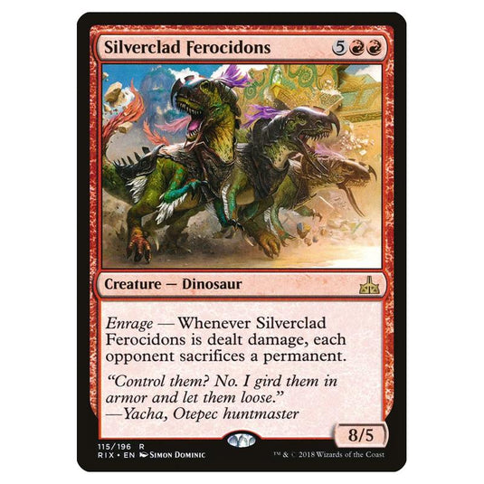 Magic The Gathering - Rivals Of Ixalan - Silverclad Ferocidons - 115/196 (Foil)