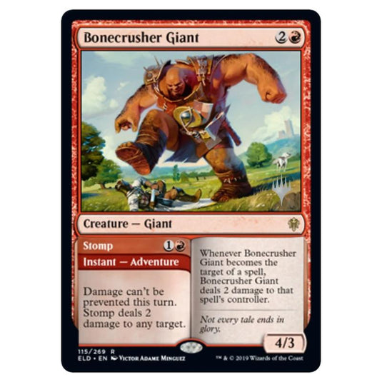 Magic The Gathering - Throne of Eldraine Promos - Bonecrusher Giant // Stomp - 115/269