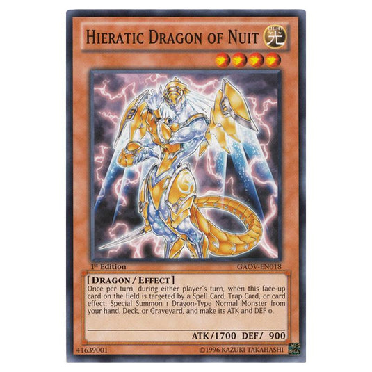 Yu-Gi-Oh! - Galactic Overlord - Hieratic Dragon of Nuit (Common) GAOV-EN018
