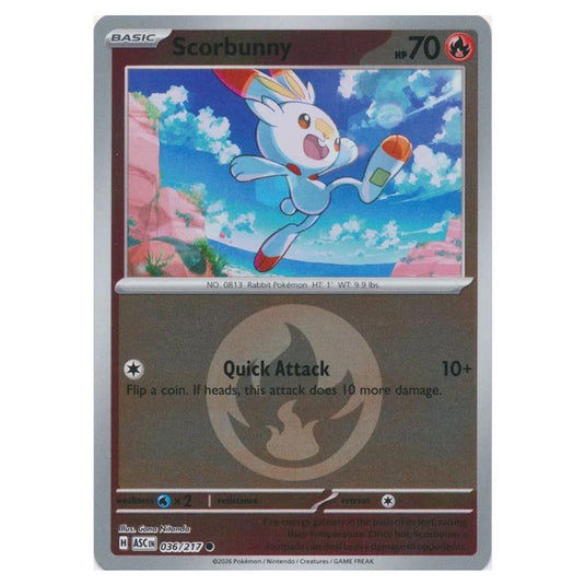 Pokemon - Mega Evolution - Ascended Heroes - Energy Reverse Holo - Scorbunny - 036/217